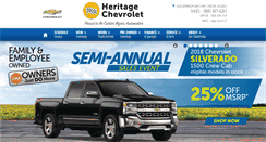 Desktop Screenshot of heritagechevrolet.com